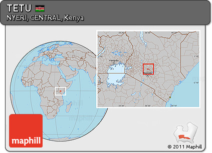 Gray Location Map of TETU