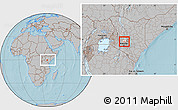 Gray Location Map of TETU, highlighted parent region, within the entire country, hill shading