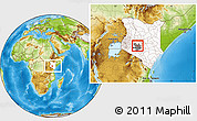 Physical Location Map of TETU, highlighted country, highlighted grandparent region, within the entire country