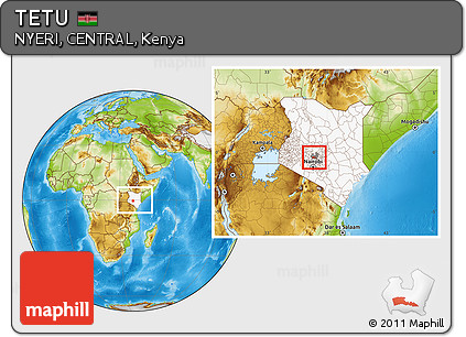 Physical Location Map of TETU, highlighted country, highlighted parent region, within the entire country