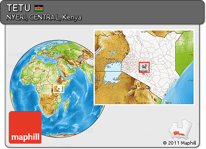 Physical Location Map of TETU, highlighted country, highlighted parent region