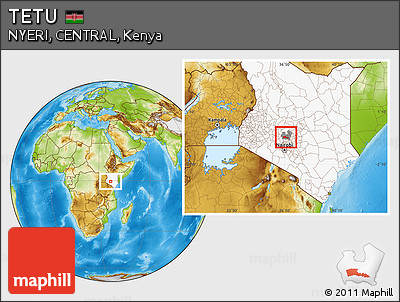 Physical Location Map of TETU, highlighted country, highlighted parent region