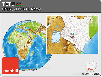 Physical Location Map of TETU, highlighted country, highlighted parent region