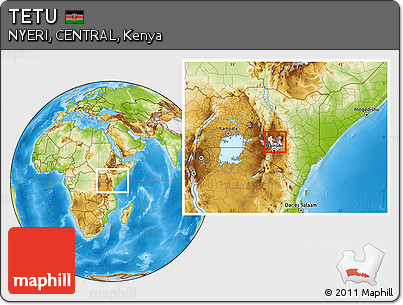 Physical Location Map of TETU, highlighted parent region, highlighted grandparent region, within the entire country