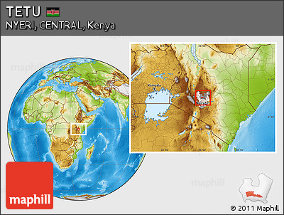 Physical Location Map of TETU, highlighted parent region, highlighted grandparent region