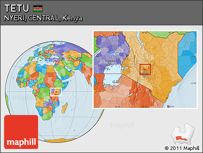 Political Location Map of TETU