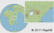 Savanna Style Location Map of TETU, within the entire country