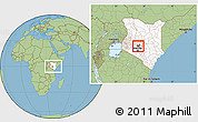 Savanna Style Location Map of TETU, highlighted country, highlighted parent region, within the entire country