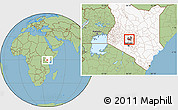 Savanna Style Location Map of TETU, highlighted country, highlighted parent region