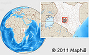 Shaded Relief Location Map of TETU, highlighted country, highlighted grandparent region