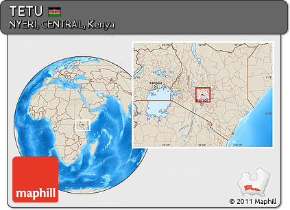 Shaded Relief Location Map of TETU, highlighted grandparent region