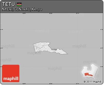 Gray Map of TETU, single color outside