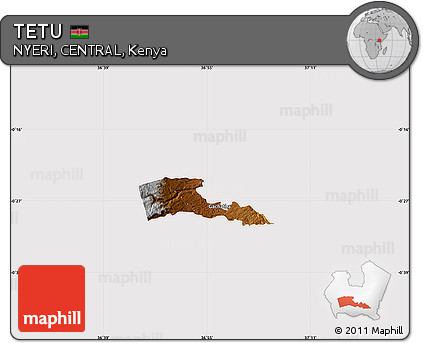 Physical Map of TETU, cropped outside