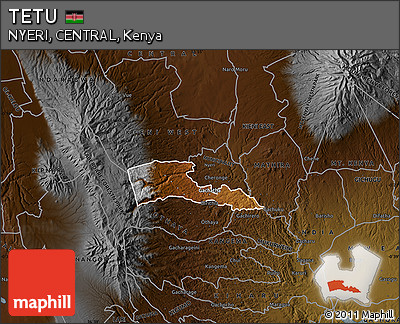 Physical Map of TETU, darken