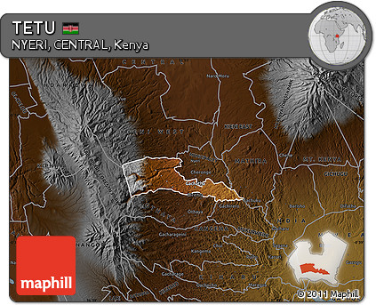 Physical Map of TETU, darken