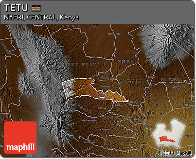 Physical Map of TETU, darken