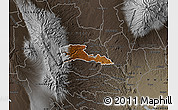 Physical Map of TETU, darken, semi-desaturated