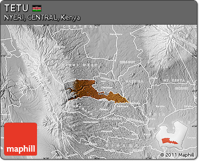 Physical Map of TETU, lighten, desaturated