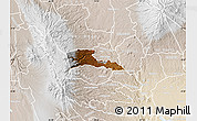 Physical Map of TETU, lighten