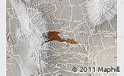 Physical Map of TETU, lighten, semi-desaturated