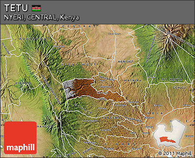 Physical Map of TETU, satellite outside