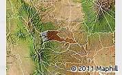 Physical Map of TETU, satellite outside