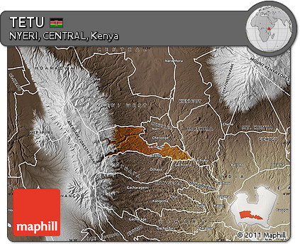 Physical Map of TETU, semi-desaturated