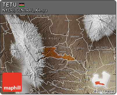 Physical Map of TETU, semi-desaturated