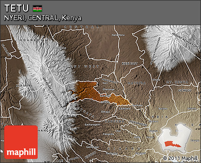 Physical Map of TETU, semi-desaturated
