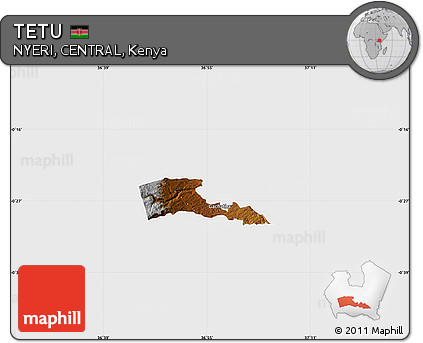 Physical Map of TETU, single color outside