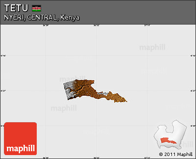 Physical Map of TETU, single color outside