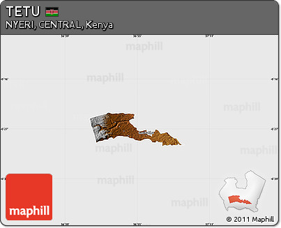 Physical Map of TETU, single color outside