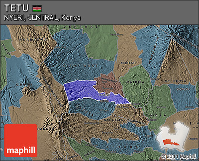 Political Map of TETU, darken, semi-desaturated