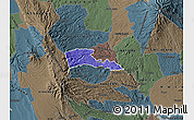 Political Map of TETU, darken, semi-desaturated