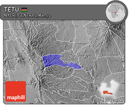 Political Map of TETU, desaturated