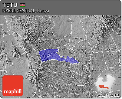 Political Map of TETU, desaturated