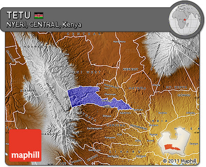 Political Map of TETU, physical outside
