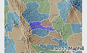 Political Map of TETU, semi-desaturated