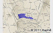 Political Map of TETU, shaded relief outside