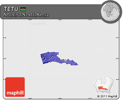 Political Map of TETU, single color outside