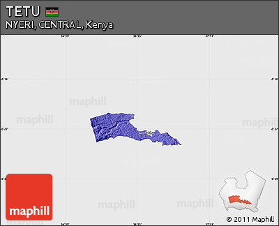Political Map of TETU, single color outside