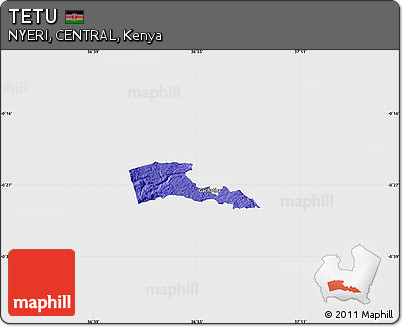 Political Map of TETU, single color outside