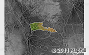 Satellite Map of TETU, darken, desaturated