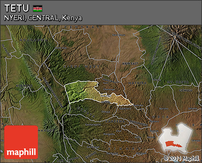 Satellite Map of TETU, darken