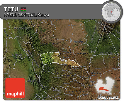 Satellite Map of TETU, darken