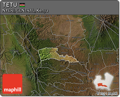Satellite Map of TETU, darken