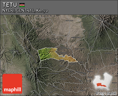 Satellite Map of TETU, darken, semi-desaturated