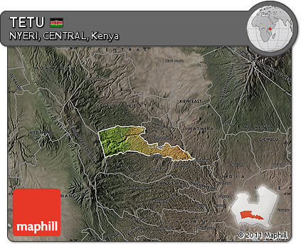 Satellite Map of TETU, darken, semi-desaturated