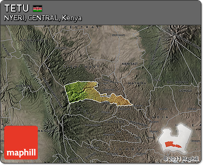 Satellite Map of TETU, darken, semi-desaturated