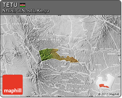 Satellite Map of TETU, lighten, desaturated